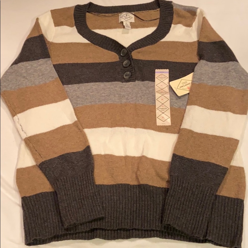 St. Johns Bay Women’s Striped Sweater PL